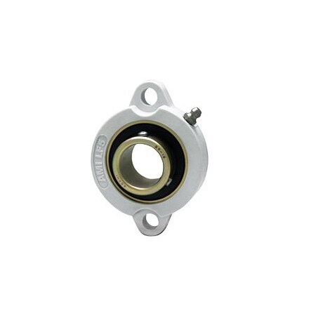 Ami Bearings AMI BEARINGS -SINGLE ROW BALL BEARING - 1/2in ZINC NARROW SET SCREW BLACK 2-BOLT FLANGE BLF1-8MZ2B